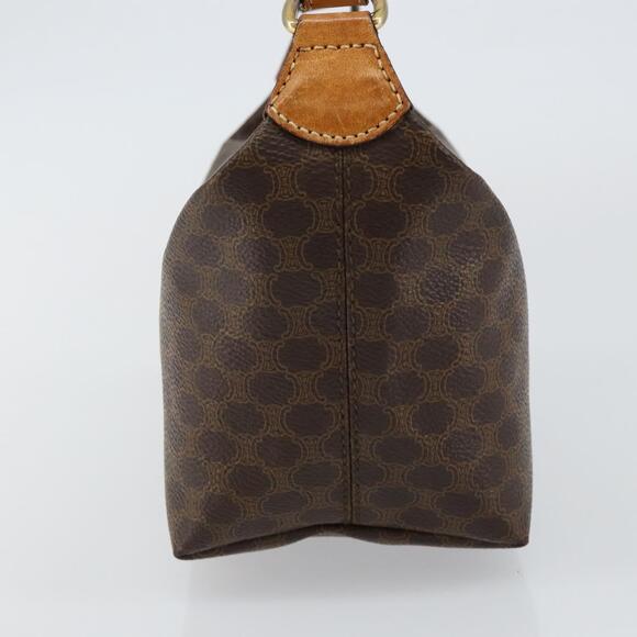 CELINE Macadam Canvas Hand Bag Pvc Leather Brown Gold - Picture 5 of 12